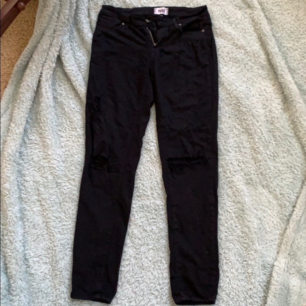 Black ripped jeans
